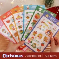 Christmas ABCDEF series Hand tent Stickers DIY Kids stickers cup paste decorative pattern handbook stickers