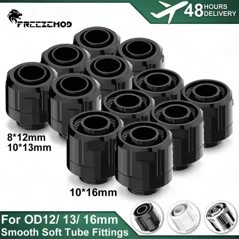 FREEZEMOD 3/8 'Soft Hose Brass Fittings OD12/13/16mm PVC Tube Release Torque G1/4 Threaded for MOD W
