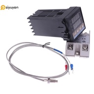 Si 100-240VAC PID REX-C100 Temperature Controller SSR-40A Thermocouple yan