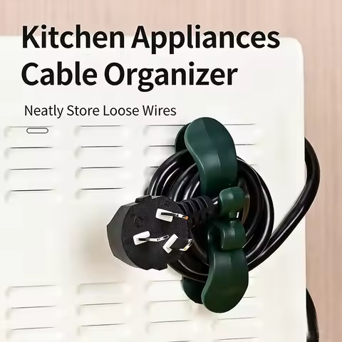 5Pcs Kitchen Storage Winding Device Household Appliance Wire Manager Plug Holder Winding Wire Clip P