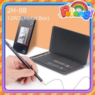 12 pcs/pencil case sketch picture complete set 2H HAHB HB 2B 3B 4B 5B 6B 7B 8B Pencils Set Dng Metal