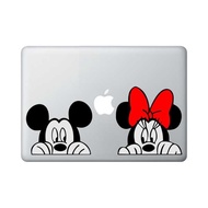 Sticker Aksesoris Laptop Apple Macbook  Mickey and Minnie