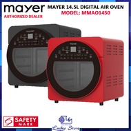 MAYER MMAO1450 14.5L DIGITAL AIR OVEN, SENSOR TOUCH PANEL CONTROL, 16 PRESET FUNCTIONS, 1 YEAR WARRANTY
