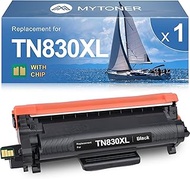 TN830 XL Black Toner Cartridge High Yield Replacement for Brother TN830 TN-830 TN830XL Printer for DCP-L2640DW MFC-L2820DW HL-L2400D HL-L2460DW HL-L2405W HL-L2465DW HL-L2480DW MFC-L2820DW XL, 1-Pack