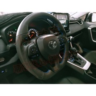 小鳥的店 2019-2023 5代 RAV4 藍線 變形蟲 方向盤 賽車級SGS 牛皮 8代 CAMRY 改裝 藍色