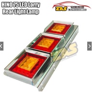 2pcs Hino Triple Rear Light Lamp for Lorry Trailer Truck 75 LED Tail Light 24V Lampu 75 LED belakang lori