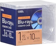 Ohm Electric OA-RCD10M10P-C 01-7218 OHM Blu-ray Disc Case, BD Case, DVD Case, CD Case, Thickness 0.4