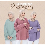 NEW ARRIVAL Blouse Dean Baggy Batwing Free Size Plus Size Blouse Loose Muslimah Baggy Sweatshirt