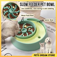 2in1 Slow Feeder pet bowl Pet water bowl cat water bowl pet food bowl slow feeder dog bowl maze dog 
