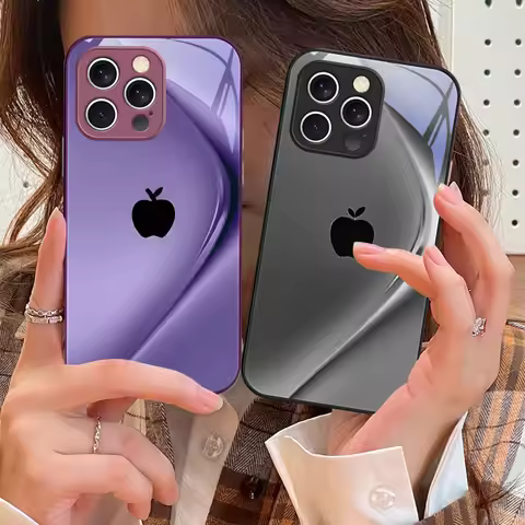 Simple Gradient Purple For iPhone 16 E 15 14 13 Plus 12 mini 11 Pro Max XR Xs Max 16E X 7 8 6 6S 22 