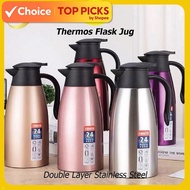 2L Stainless Steel Thermos Flask – 304 Vacuum Double-Layer Hot & Cold Insulated Bottle Jug (2000ML)