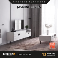 KitchenZ Melamine Furniture Apolo Jasmine Series TV Cabinet Chest Drawer Display Cabinet Shoe Rack S