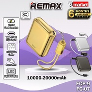 【3C Certified】Remax FCP-9 10000mAh Powerbank Mini Power Bank Remax FC-07 20000mAh Powerbank Pawer Ba