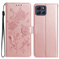 Ready to ship Rose Flower Embossing Pattern Leather Phone Case For Motorola Moto G56 5G/Motorola Mot