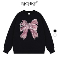 Richky Hanoi Premium Sweater Pink Ribbon Graphic