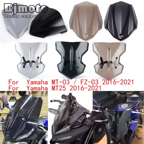 MT03 2021 Street Bike Windshield Windscreen For Yamaha MT03 FZ03 MT25 2016-2021 MT FZ 03 25 MT-03 FZ