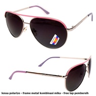Aviat Polarized Arc Black Arm pink Sunglasses