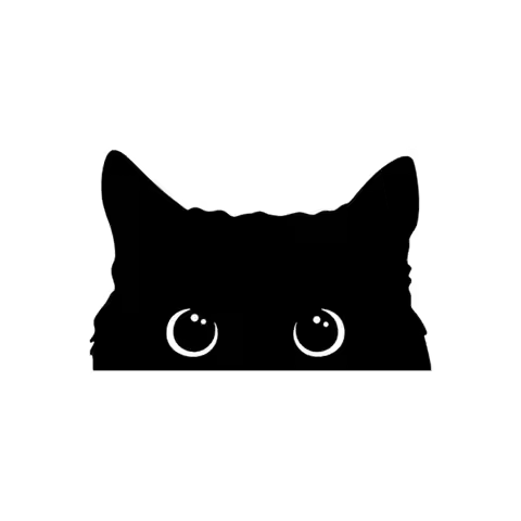 Car Stickers Waterproof Anime Cartoon Black Cat Sneak Car Electric Motorcycle Computer Cute Decorati