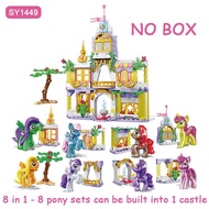 282pcs My Little Pony 8-in-1 Fantasy Friendship Castle Book Mini Building Blocks Anime Figure Đồ chơ