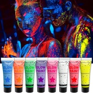 Rebellious Girl 10ML Halloween Makeup 8 Color Glow in the Dark Body Paint UV Neon Face Body Paint
