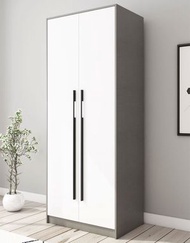 櫻桃傢俱 - 北歐雙門衣櫃平開門簡約現代衣櫥收納櫃80CM（A款）