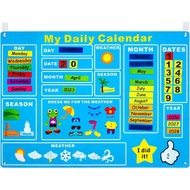 WATINC Kalendar Harian Pertama Saya Papan Felt untuk Kanak-Kanak 3.5Ft 70Pcs Semua tentang Hari Ini 