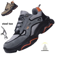 insNEW Caterpillar Kasut kerja lelaki safety shoes Men women steel toe Anti-smash anti-puncture Work