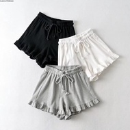CLEIGHTEEN8H Ruffle Sports Shorts, Casual High Waist Elastic-waisted Sweatpants, Fashion Summer Y2K 
