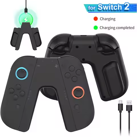 Charging Grip for NS Switch 2 Joy-con Controller Portable Handle Charging Dock Station for NS Switch