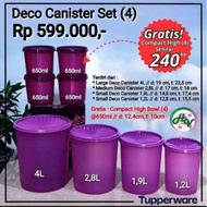 Deco canister set tupperware isi / toples tupperware