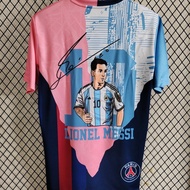 The ล่าสุด2025/26ฤดูเสื้อผ้าปะพิมพ์ลายรุ่นที่ระลึก Messi No. 10เสื้อยืดแขนสั้นเสื้อเจอร์ซีย์ Barcelo