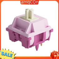 45Pcs Creamy Pro Switch 5-Pin 30gf Paragraph Axis Compatible with MX Mechanical Keyboard