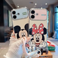 Mirror Case Holder for iPhone 16 15 14 13 12 11 Pro Max 7 8 Plus XR XS Max 3D Anti-Fall Soft Strap f