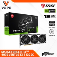 MSI NVIDIA GEFORCE RTX 4070 RTX4070 VENTUS 3X OC/3X E GAMING GRAPHIC CARD