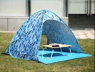 戶外 帳篷 Beach Tent 秒開帳篷戶外2人全自動超輕野營防曬 沙灘帳篷 小號 海軍迷彩