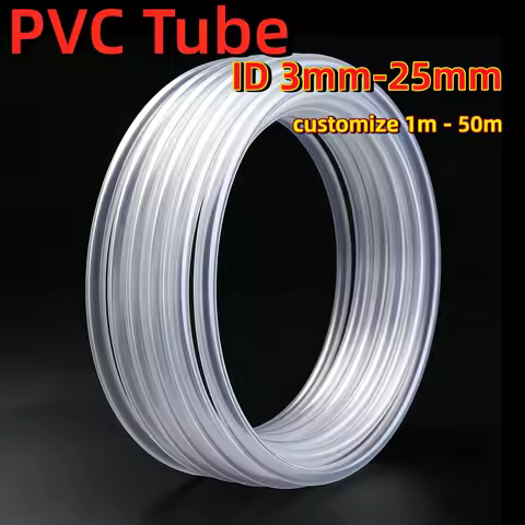 PVC Plastic Hoses Water Pump Tube 1-100M Transparent3 5 6 7 8 9 10 12mm Inner Diameter Pipe Fish Tan