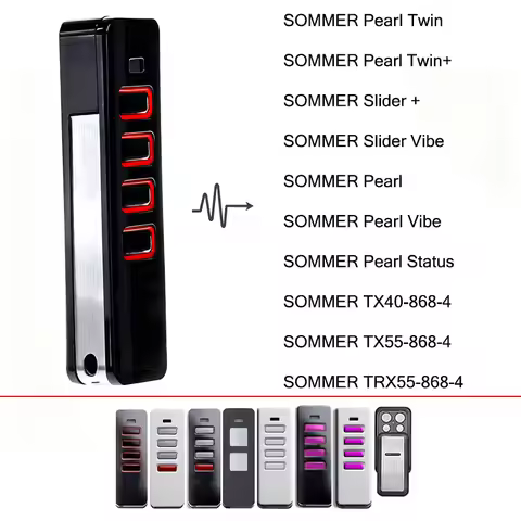 SOMMER Pearl Vibe Status Twin Slider+ 4018V000 4019V000 TX55-868-4 TRX55-868-4 Garage Remote Control