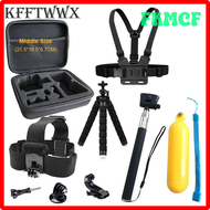 FKMCF KFFTWWX ขาตั้งกล้องอุปกรณ์เสริมสำหรับ GoPro ฮีโร่12 11 10 9เมาท์ทุ่นลอยเซลฟี่สำหรับ Go Pro 8 7 6 5 4 MAX SJ4000 ENEK H9R HFDSH