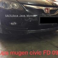 NEW CIVIC FD FACELIFT 09-11 FRONT LIPS SPOILER MUGEN Original AND TRUSTED