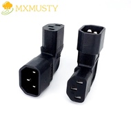 MXMUSTY Power Adapter C14-C13 C14 Male 10A 3Pin Corner Plug Conversion Socket C14 Male To C13 Female
