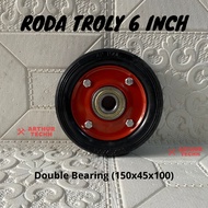 6 Inch Double Bearing Trolley Wheels Only Dead Trolley Trolley 500 Kilo