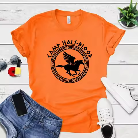 Camp Half Blood T Shirts Fall Training Camp Game Tshirt Halloween Magical Gift Percy Jackson Shirt U