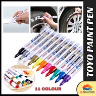 Toyo Marker Pen Permanent Multipurpose Waterproof Colourful Paint Marker Tyre Marker Pen Tayar (1PCS)