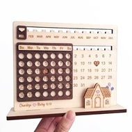 客製化木製小屋萬年曆 座枱月曆 生日 結婚禮物