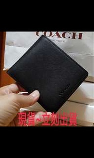 出清存貨~全新coach防刮男短夾(有零錢袋)