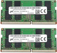Micron MTA16ATF2G64HZ 32GB (2x16GB) 2Rx8 DDR4 SO-DIMM PC4-21300 2666MHz 260-Pin Non-ECC CL17 1.2V La