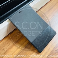 For Huawei MatePad T 10 / MatePad T 10S Canvas Texture 2 Tone Design Flip Case (Grey x Black)