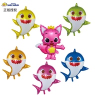 Pink Fox Cartoon Balloon Children Birthday Party School Decoration Baby Shark Educational Balloon