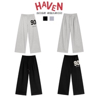 Haven Studio Men's and Women's Loose Format Sports Low-Waist Hack Waist Embroidered Pants No. 90
