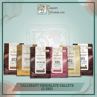 Callebaut Chocolate 2.5kg (811, 823, W2, Velvet, Gold & Ruby)
